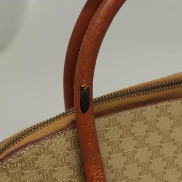 CELINE Macadam Canvas Hand Bag Pvc Beige Gold - Picture 9 of 13